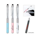 Crystal Stylus Metal Pen with Laser Pointer